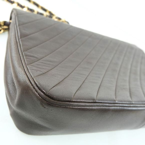 Chanel Chain Shoulder Bag Lambskin Black Gold Metal Fittings Black - Picture 6 of 11